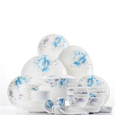 美女日比网站48头聆听花开骨瓷礼品餐具套装